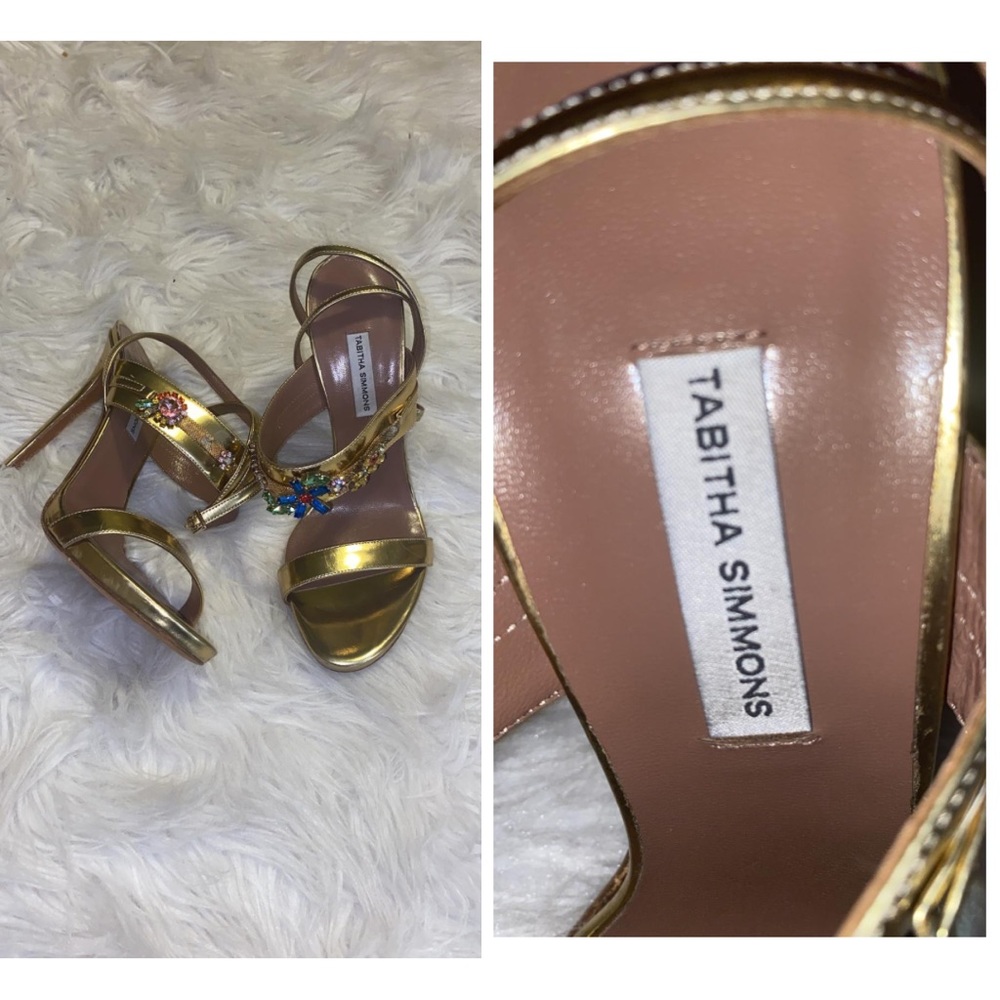 Tabitha Simmons Gold Heels